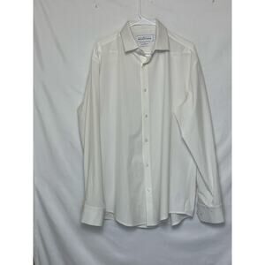 Mizzen + Main White Leeward Button Up Long Sleeve Men’s XL No-Iron Shirt Travel